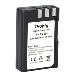 Pack 2 Batteries EN-EL9 + Chargeur Voyage DSTE - Compatible Nikon D40, D60, D3000, D5000 - 1900mAh, Chargeur Allume-cigare Inclus