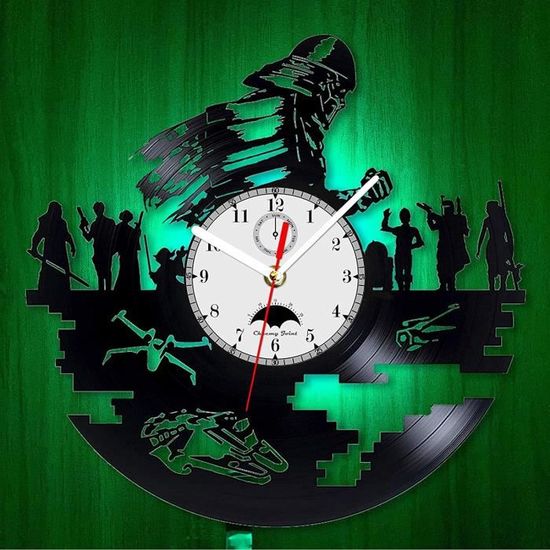 Star Wars Horloge Murale 12 Pouces LED Disque Vinyle Art