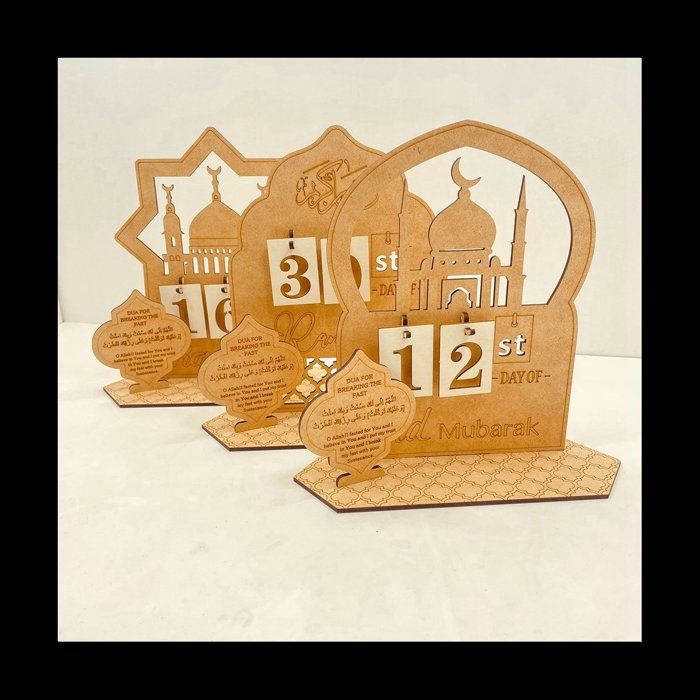 CALENDRIER DU RAMADAN En Bois 30 Tiroirs De Rangement Lumière LED Décoration FR EUR 27,17