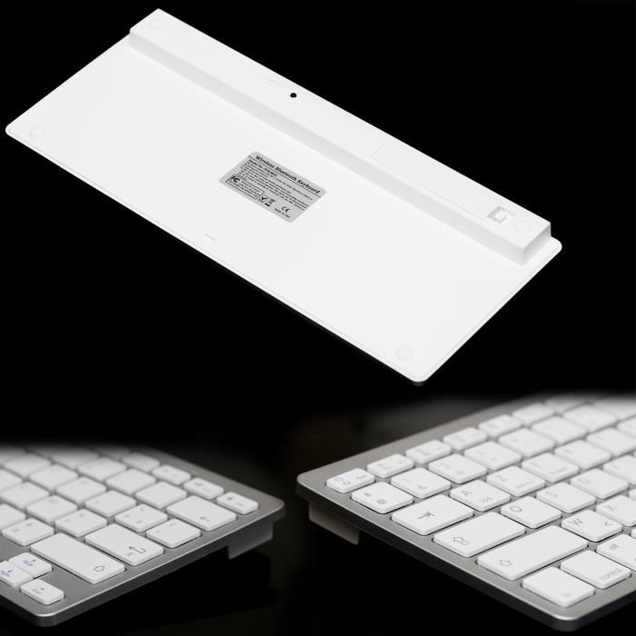 Generic Mini Clavier AZERTY Compatible Tablette Et Ordinateur Sans Fil +  Souris Bluetooth - Blanc - Prix pas cher