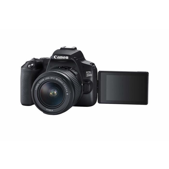 CANON EOS 250D KIT EF-S 18-55mm F3.5-5.6 III Black - Cdiscount