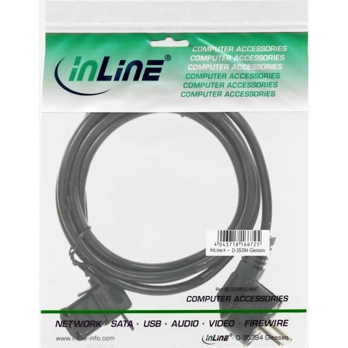 Extension Courant Continu InLine 5,5x2,5 Mm - Mâle/Femelle AWG18