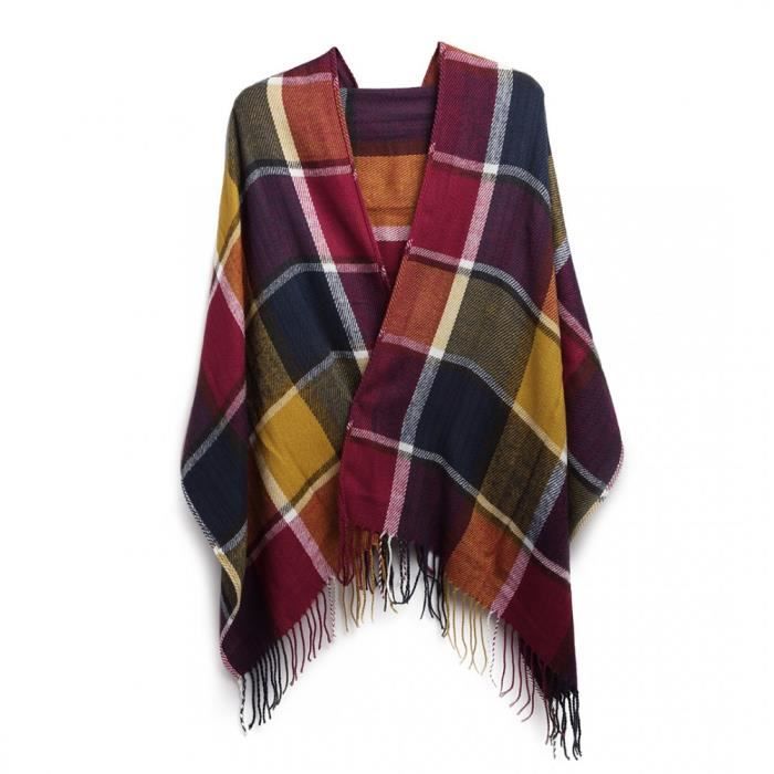 SJTJSPX Écharpe Grand Plaid Femme Foulard Châle Pour Automne Hiver