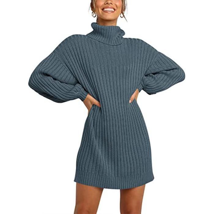 Dioche Robes pull femme Women s Sweater Dress Long Elegant