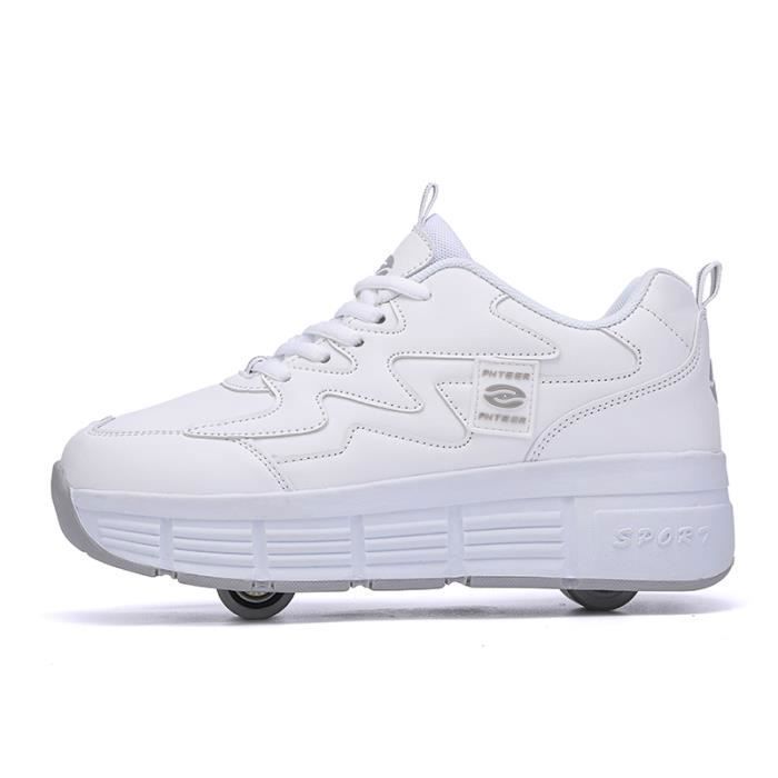 Chaussures roulettes blanches pour enfants Marque Mod le
