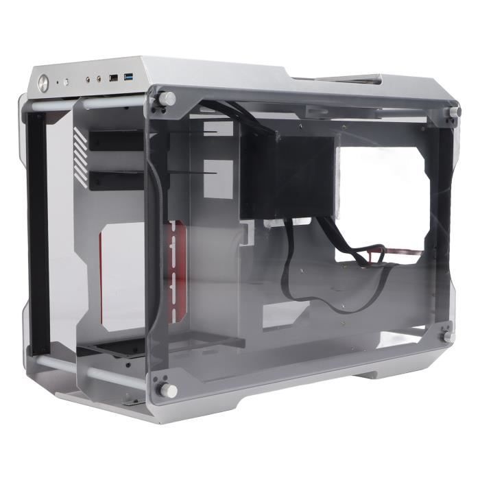 Oikabio Châssis Ordinateur Ouvert ATX Micro-ATX ITX - Rack Test Et Refroidissement Métal Noir