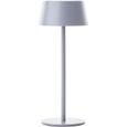 Lampe de table d'extérieur - BRILLIANT - PICCO - LED et solaire - Métal et plastique - 5 W - Gris dépoli-2