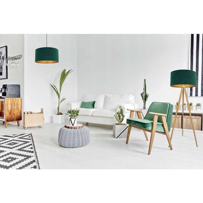 Abat-jour Cylindre - Light-Home - MEDIOLAN 2360/44/Z - Velours Doré ...