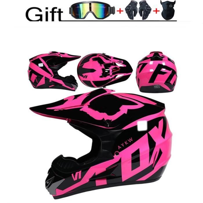 Casco motocross fox rosa best sale