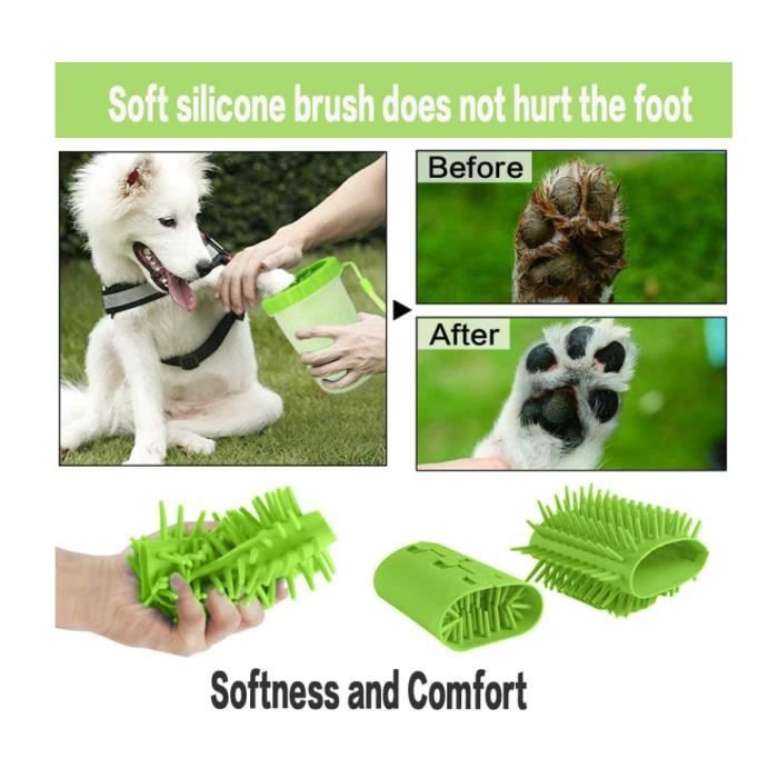 Acheter Gobelet de lavage des pieds en Silicone pour animaux de compagnie,  nettoyeur de pattes de chien, peignes souples pour nettoyer rapidement les  chiens et les chats, outils de lavage des pattes