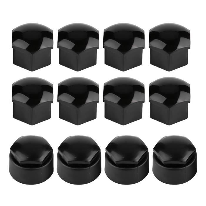 20 Capuchons D'Écrou De Roue 17mm GUUZI Noir - Protection Boulons Pneus Voiture