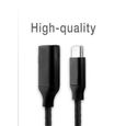 Câble Adaptateur USB-C vers USB-A OTG pour Motorola Razr 40 - USB C Mâle vers USB A Femelle Nylon Tressé Aluminium-3