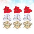 18 pièces fleur artificielle de noël élégant décoratif en artisanat pour décor FLEUR-PLANTE ARTIFICIELLE - FLEUR SECHEE-3