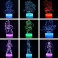 Dragon Ball Series 3D Series LED Night Light Creative Colorful Touch Lampe de table Lampe de chevet H Type Lampe de table-3