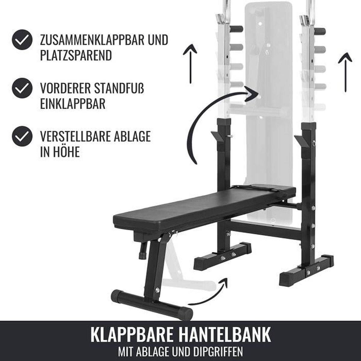 Gorilla Sports Banc De Musculation Avec Support De Barres Prix Pas Cher Cdiscount