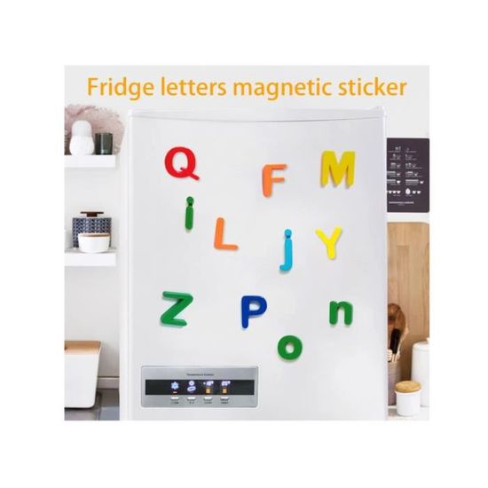 Lettres Magnétiques Pour Réfrigérateur – Alphabet Coloré – Jouet Éducatif Montessori Dès 3 Ans – Motricité Fine Et Orthographe