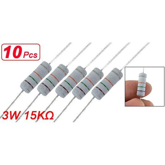 Couche Metal Lot de 10,20,40 ou 100 pièces 1% Resistances 1/2w 15k Ohms 15kR 