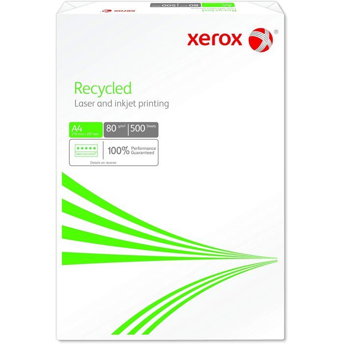 Xerox Recycled - Papier recyclé ISO 80-80 g/m² A4-1 ramette de 500