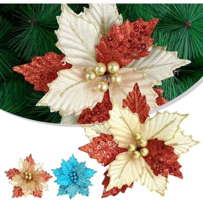 Grand Poinsettia De Noël Paillettes - Artisan Fleuriste Arum & Sens
