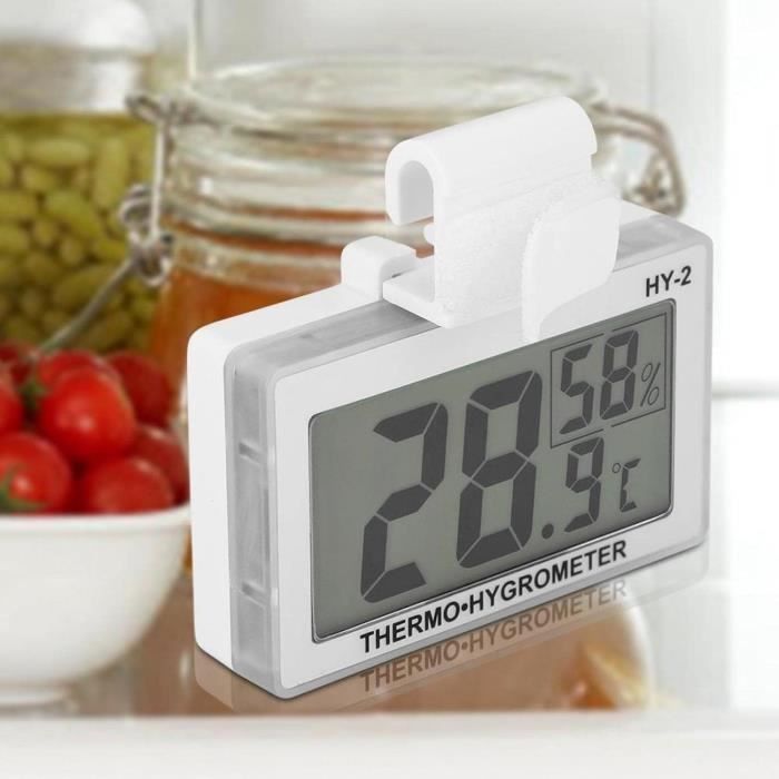 Thermomètre Numérique Pour Voiture Avec Ventouse - À Fixer Sur Le Pare-brise - Design Argenté