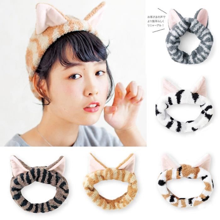 Lot De 3 Bandeaux Oreilles De Chat - 2 Noirs, 1 Léopard - Accessoire Cosplay, Déguisement, Style Kawaii