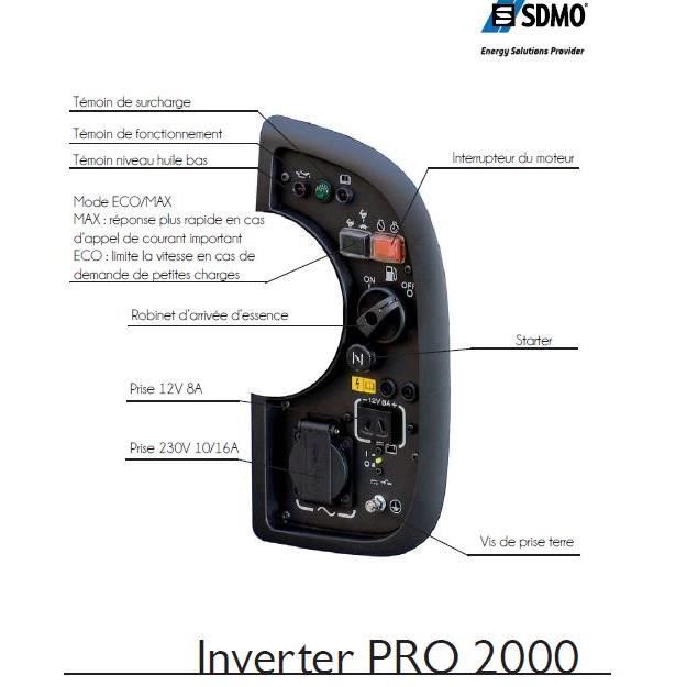 Groupe électrogène Inverter Pro 2000 silencieux 2000w SDMO