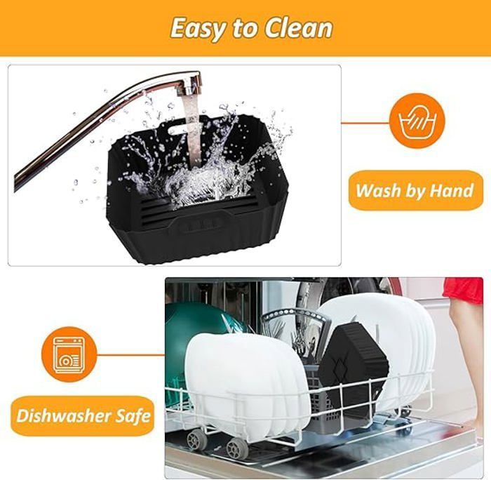 JTgugu Airfryer Moule En Silicone Pour Friteuse à Air Chaud Avec Séparateurs Accessoires Compatible Avec Ninja Speedi ON400EU, Philips XL, Cosori