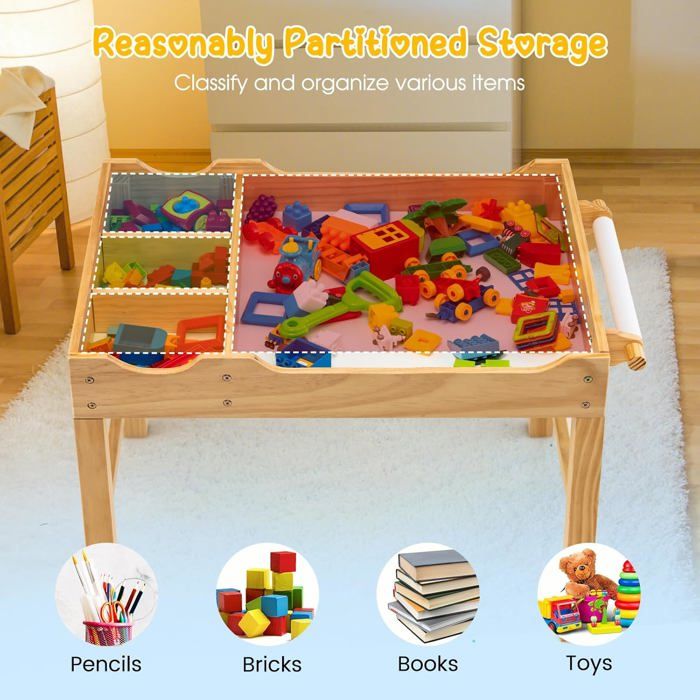 DeAO Table Eau Et Sable 4 En 1 – Activité Sensorielle Extérieure, Accessoires Inclus, Pour Jardin Ou Plage, Dès 3 Ans, Jeu Créatif été