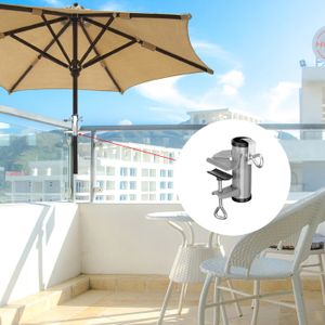Support De Parasol Pour Balcon Ou Table - Pince Réglable 22-28 Mm, Acier Galvanisé