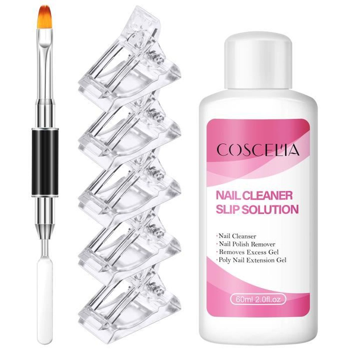 Lot De 5 Bouteilles Solution Slip Poly Nail Gel REJANE'S 30ml - Pour Extensions UV/LED
