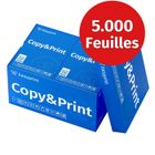 Easyprint Papier pour imprimante et photocopieur 5000 feuilles 10 x 500 A4 blanc premium, certifié PEFC