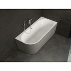 Baignoire semi-îlot - SPALINA - Capri Droite - Grise mate - 170x76cm - Acrylique renforcé