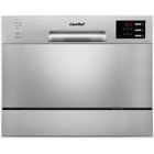 Comfee Lave-vaisselle pose libre TD602E-S L55cm 47db avec 6 couverts, 6 programmes, Commande tactile Affichage LED Inox