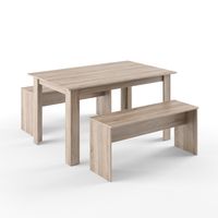 Ensemble table et bancs VICCO Sentio - Ensemble table et fauteuils, ensemble de salle à manger, table en bois, table de salle à