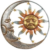 Soleil et  Lune deco murale 56 x 56 cm