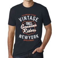 Homme Tee-Shirt New York Genuine Riders 1963 60 Ans T-Shirt Cadeau 60e Anniversaire Vintage Année 1963