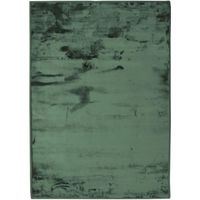 FLANELLE - Tapis extra-doux effet velours 160 x 230 cm Vert foncé