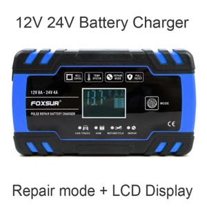 Inthoor Chargeur De Batterie Intelligent 12V/24V 8A, 3 Étapes De Chargeur  Batter 7445005133187