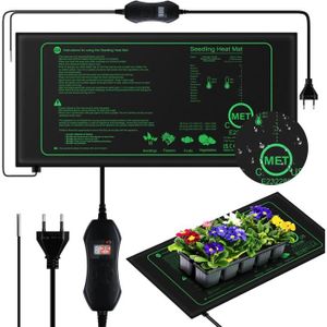 Tapis Chauffant Pour Plantes Apritsce 30W 53x25cm - Avec Thermostat 6 Niveaux Température Et Minuterie - Pour Semis, Germination, Terrariums