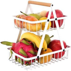 PORTE FRUITS - COUPE  Panier À Fruits Robuste À 2 Niveaux, Panier De Ran