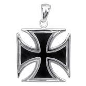 Argent inox Templier Chevalier Croix Pendentif Noir Cuir Collier Sautoir Argent inox Templier Chevalier Croix Pendentif Noir Cuir Collier Sautoir