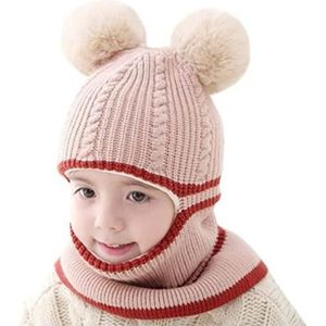 Filles Chapeau et écharpe pour bébé fille Bonnet Avec Écharpe Ensemble coton chaud FA