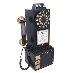 Téléphone fixe Drfeify Modèle de téléphone vintage Téléphone Fila