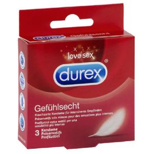 PRÉSERVATIF 3 Preservatifs Ultra fin Durex Gefuhlsecht