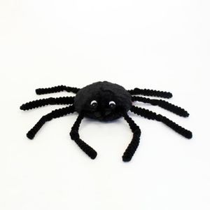 Onwomania Peluche Peluche Animal araignée Tarentule Noir 20 cm