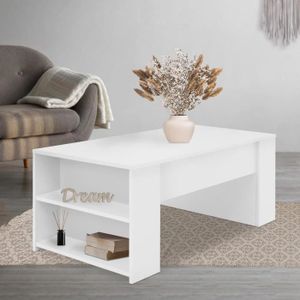 TABLE BASSE Table Basse de Salon Blanc ML-Design - Moderne - 1