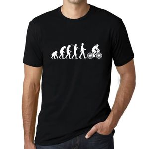 MAILLOT DE CYCLISME Tee-Shirt Homme Évolution Du Cyclisme - Noir - Manches Courtes - Multisport