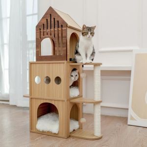 Arbre A Chat En Bois Cdiscount