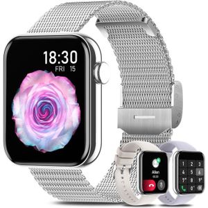 MONTRE CONNECTÉE Montre Connectée Femme, 1.85'' Montre Intelligente Avec Appels Bluetooth Notification De Message, Fréquence Cardiaque Spo2 So[J3172]