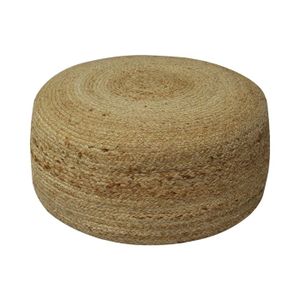 tabouret pouf en rotin naturel vintage tambour KOK 1967